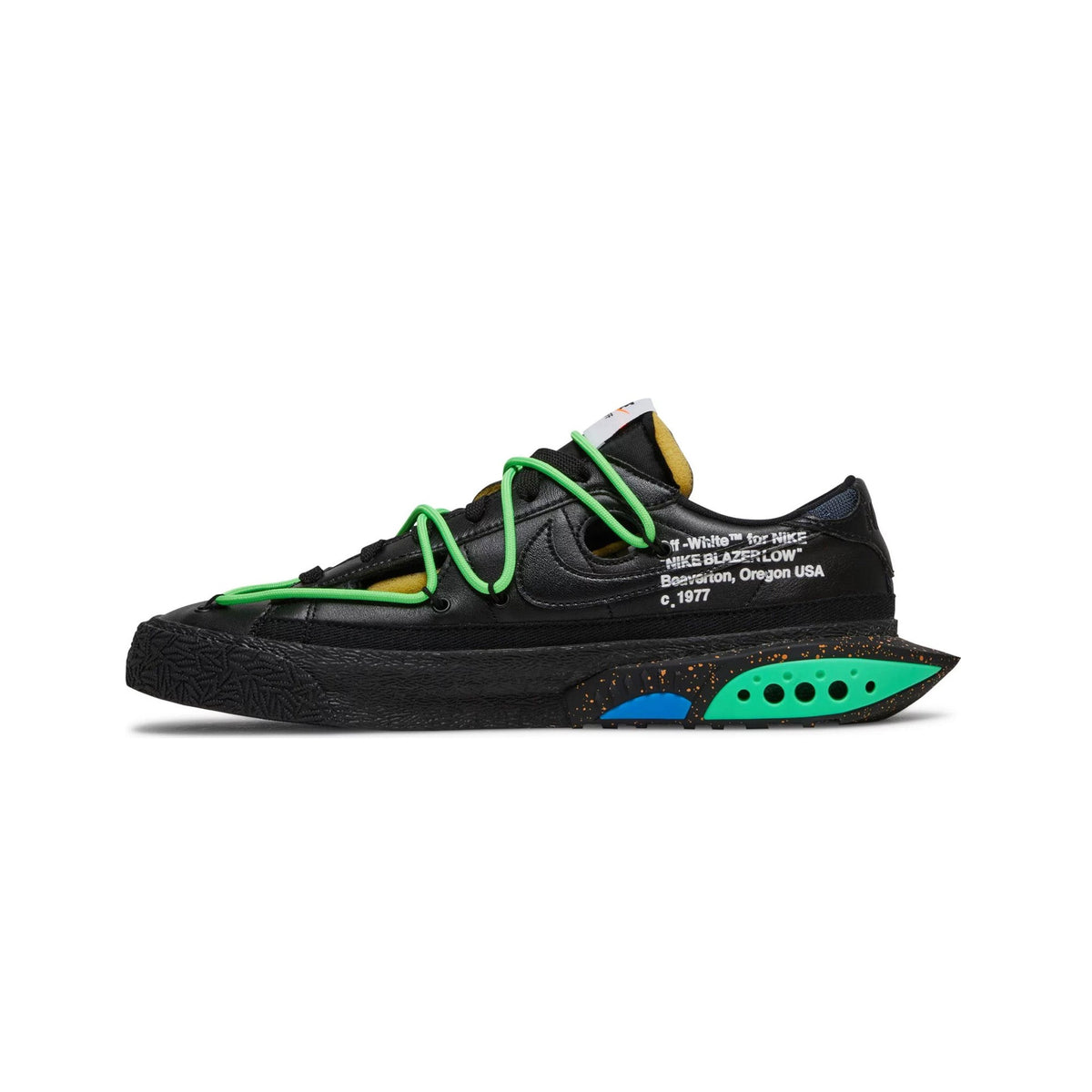 Nike Blazer Low 'Off-White Black Electro Green' (2022)