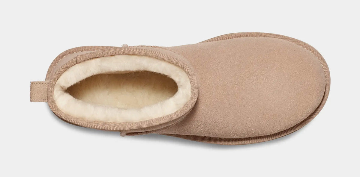 Classic Ultra Mini Platform Womens Boots (Beige)
