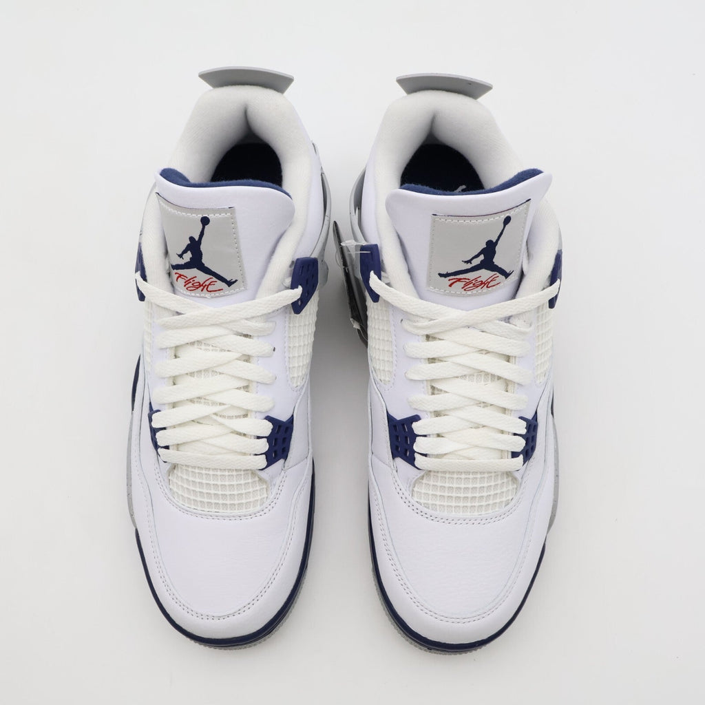 DH6927-140 Nike Air Jordan 4 Midnight Navy Light Smoke Gray Fire Red (Men's)