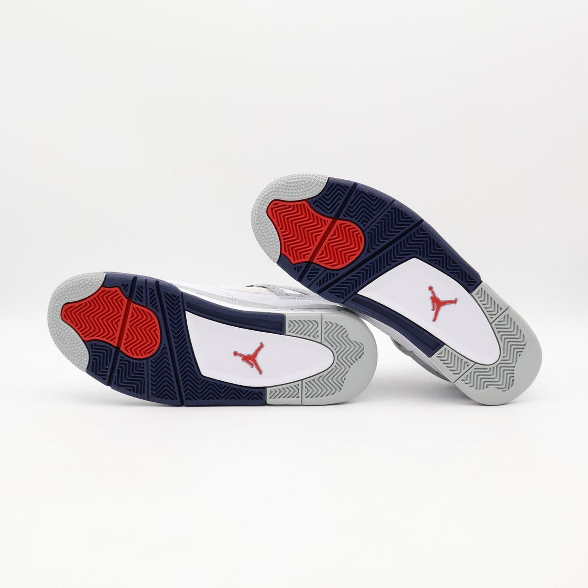DH6927-140 Nike Air Jordan 4 Midnight Navy Light Smoke Gray Fire Red (Men's)