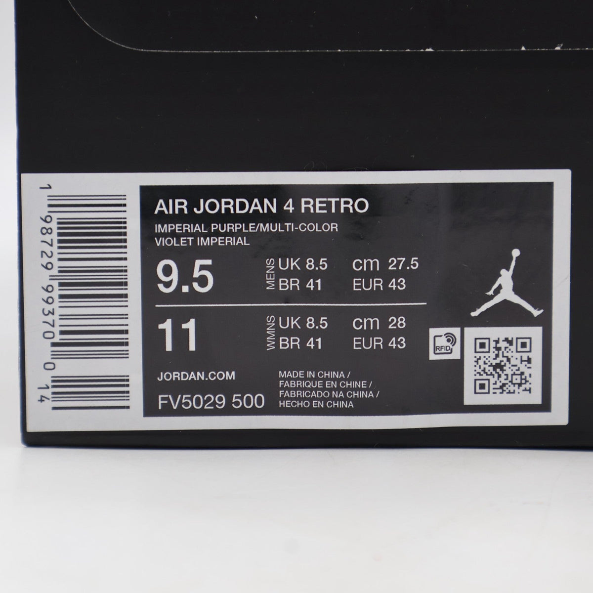 FV5029-500 Nike Air Jordan 4 OG Lakers (Men's)