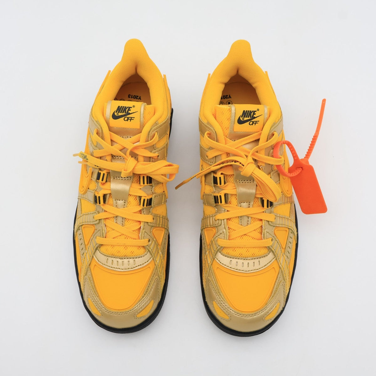 CU6015-700 Nike Air Rubber Dunk Off-White University Gold Yellow Black (Men's)