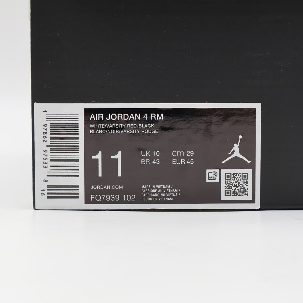 FQ7939-102 Nike Air Jordan 4 RM White Varsity Red Black Neutral Grey (Men's)