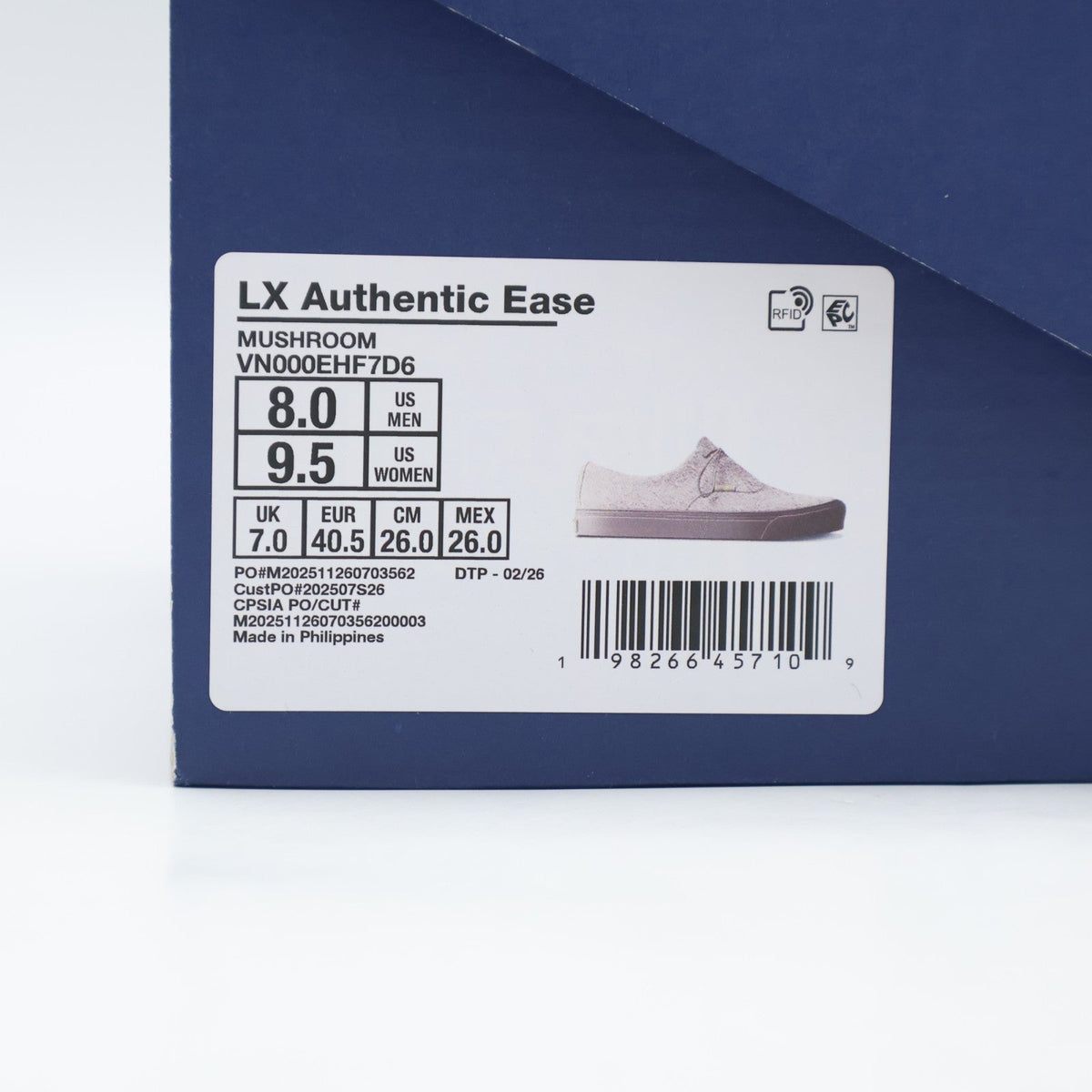 VN000EHF7D6 Vans PREMIUM AUTHENTIC EASE "MUSHROOM"