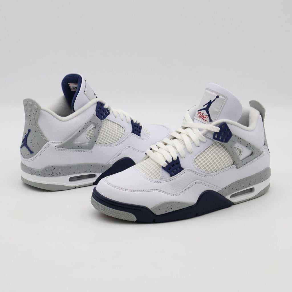 DH6927-140 Nike Air Jordan 4 Midnight Navy Light Smoke Gray Fire Red (Men's)
